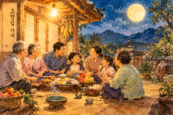 추석 한가위 AI 생성이미지. 챗GPT