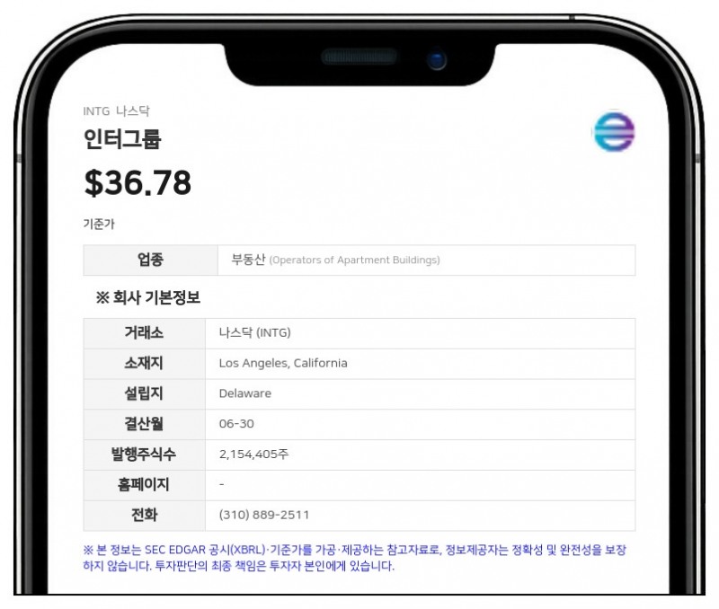 인터그룹, 2026 회계연도 지배주주 순이익 164만 3000달러로 흑자 전환