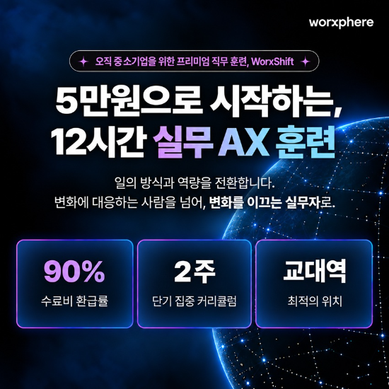 웍스피어, 중소기업 재직자 AI 직무교육 '웍시프트' 선봬