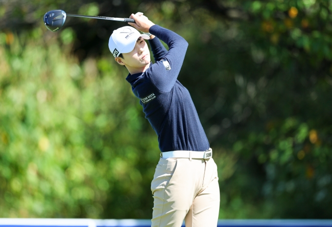 박성현의 KLPGA 투어 하이트진로 챔피언십 경기 모습. /손진현 기자
