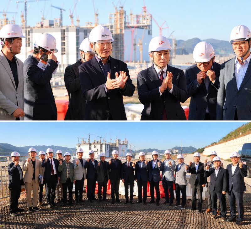 이상일 용인특례시장과 함평군 대표단의 SK하이닉스 용인 반도체클러스터 방문 모습. /용인시