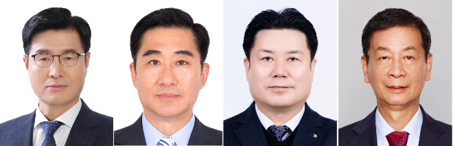 HD현대는 7일 선사업 성장, 기술‧시너지 확대, 안전 강화에 방점을 둔 2027년도 사잔단 인사를 단행했다. (왼쪽부터) 이장균 HD현대중공업 조선사업 충괄 대표이사 부회장, 조민수 HD현대중공업 안전총괄 대표이사, 한주석 HD현대중공업 엔진기계사업부 사장. 박찬혁 HD현대사이트솔루션 대표이사 사장. 사진= HD현대