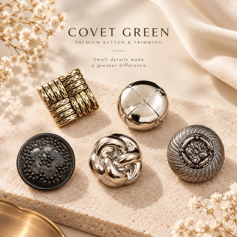 단추 하나가 브랜드 가치를 바꾼다, '코벳그린(Covet Green)'의 부자재 차별화 전략