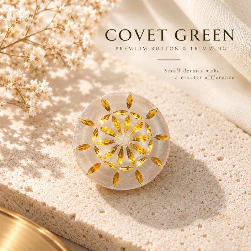 단추 하나가 브랜드 가치를 바꾼다, '코벳그린(Covet Green)'의 부자재 차별화 전략