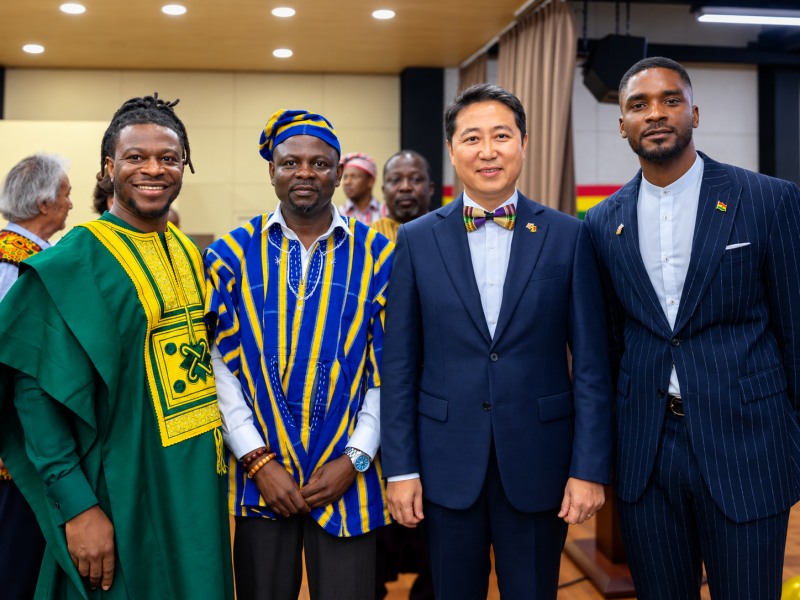 Ghanaian television personality, pose for a commemorative photograph during GHANASKO’s 30th Anniversary Celebration on October 4, 2026./(Photo courtesy of GHANASKO)