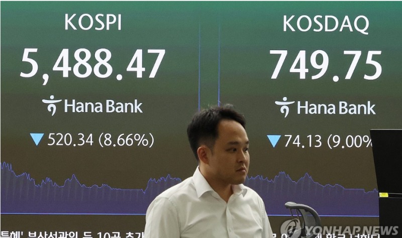코스피지수가 15일 장중 전저점(5547) 밑으로 추락하면서 본격적인 약세장에 돌입한 것으로 우려된다. 사진=연합뉴스
