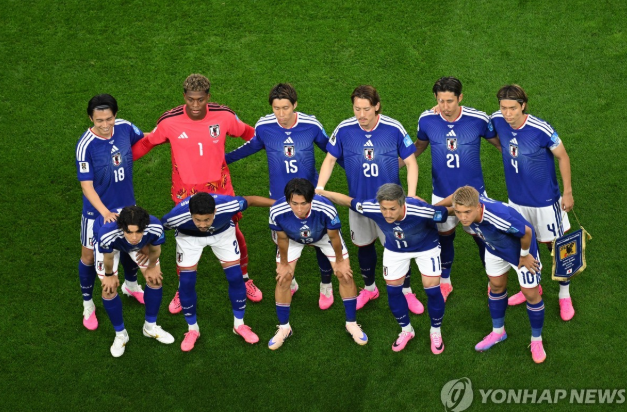 2026 북중미 월드컵 때 일본 축구대표팀 모습. / 사진=연합뉴스