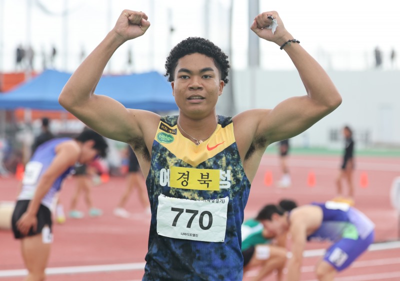 육상 200m 나마디의 금빛 역주. / 사진=연합뉴스