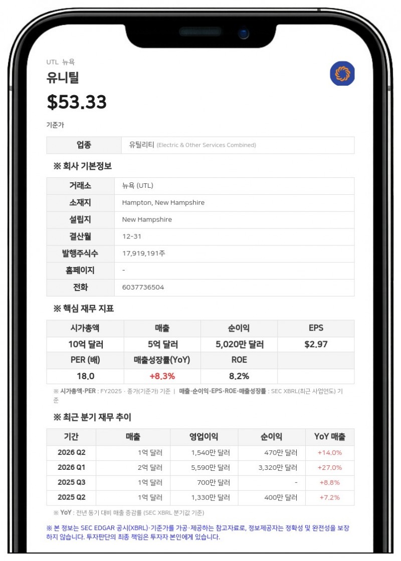 유니틸 자회사 유니틸 에너지 시스템즈, 6000만 달러 규모 제1순위 담보부 사채 발행