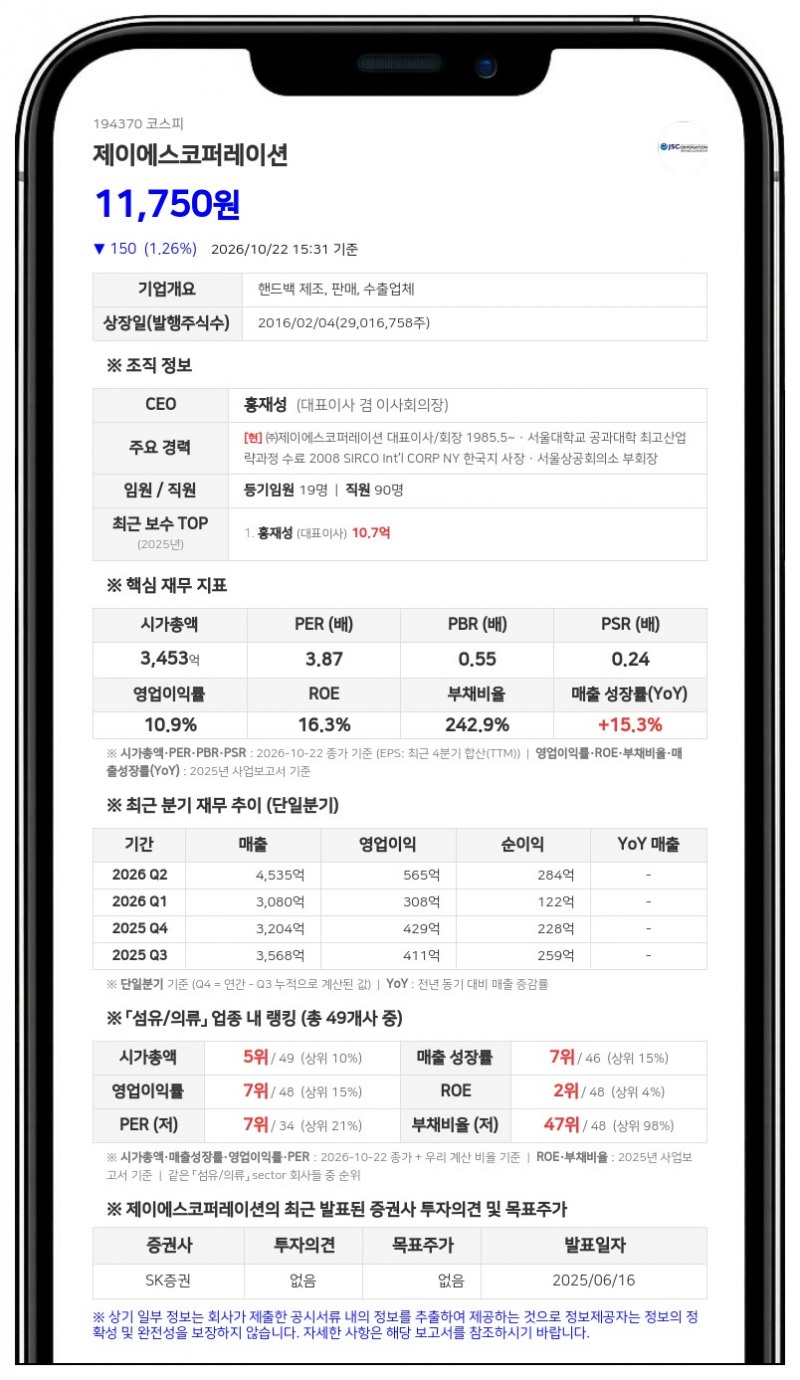 제이에스코퍼레이션, 계열사 약진통상에 159억원 채무보증 결정