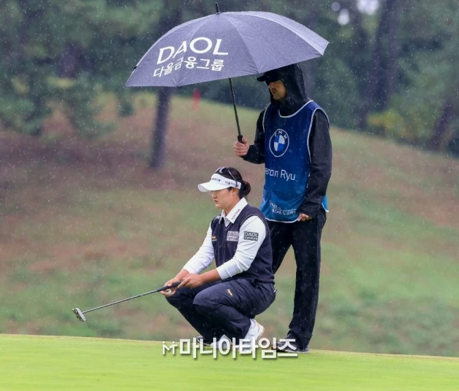 유해란의 LPGA 투어 BMW 레이디스 챔피언십 경기 모습. /손진현 기자