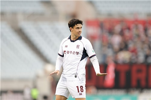 광주 공격수 아이데일 / 사진=한국프로축구연맹 제공