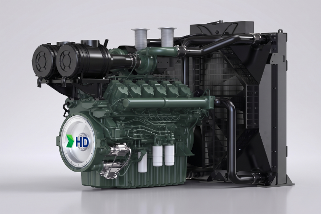 HD건설기계 군산 엔진 신공장에서 양산할 예정인 발전엔진 ‘DX37’ 사진= HD건설기계