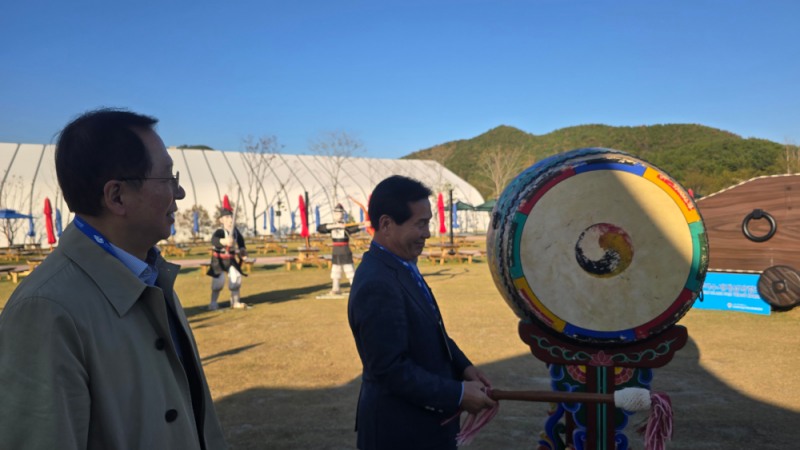 여수 섬박람회 현장을 방문한 더불어민주당 서삼석 농해수위 위원장, 윤준병 간사, 문금주·임미애·이개호 의원, 국민의힘 조승환 의원