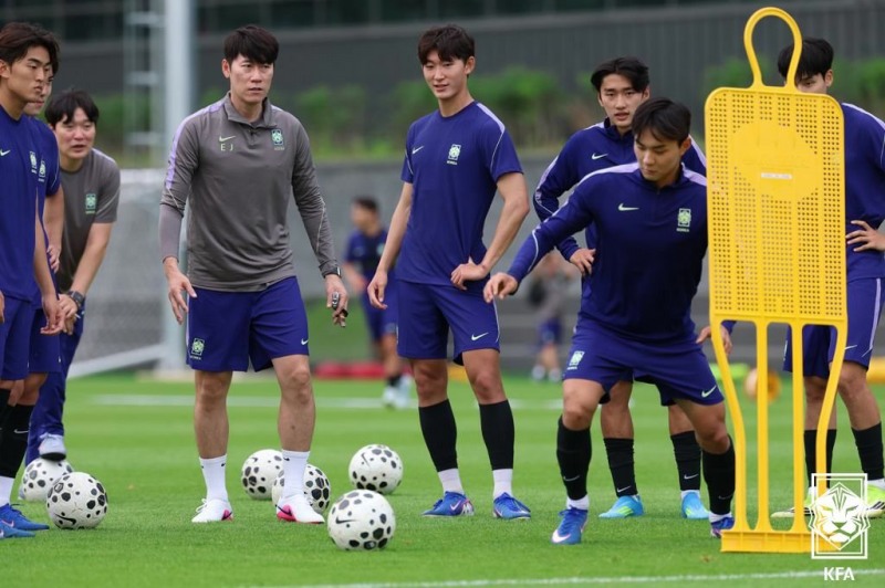김은중 감독이 이끄는 U-21 대표팀 훈련 장면. / 사진=연합뉴스