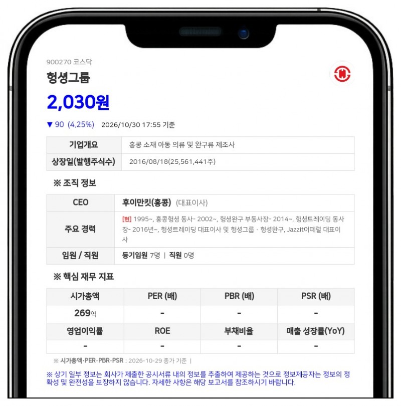 헝셩그룹, 불성실공시법인 지정예고·결정시한 11월 24일