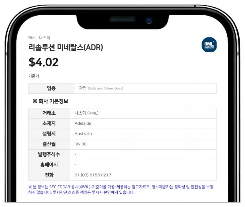 리솔루션 미네랄스, FY2026 순손실 5331만 호주달러로 적자 폭 확대…계속기업 불확실성 제기