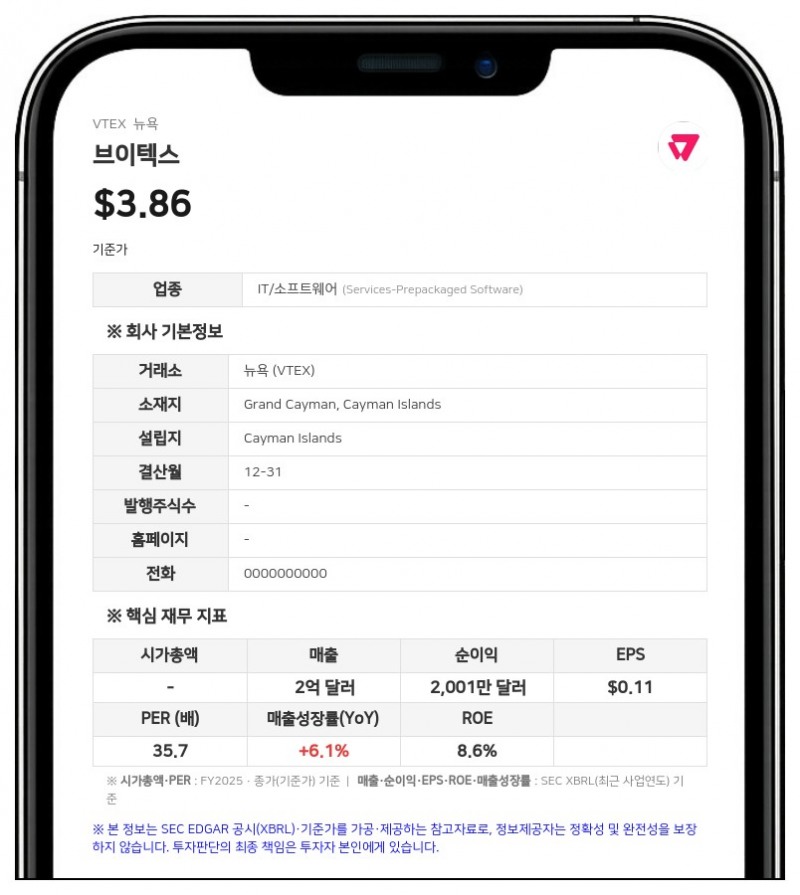 소프트뱅크그룹 등 보고자, 브이텍스 지분 42.9% 보유…최근 34만주 매도