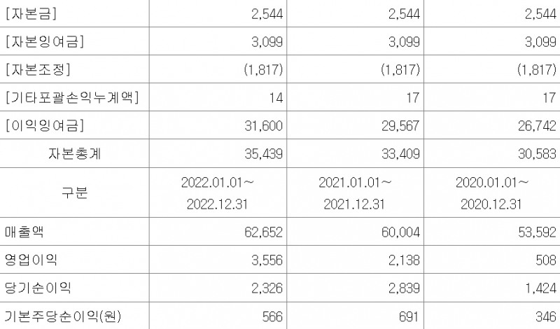 요약 재무제표(자료=금융감독원 전자공시시스템)