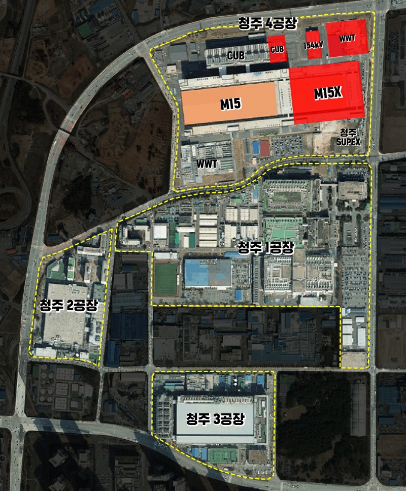 SK하이닉스 신규 팹(Fab) M15X가 건설되는 청주캠퍼스 단지도. (사진=SK하이닉스)