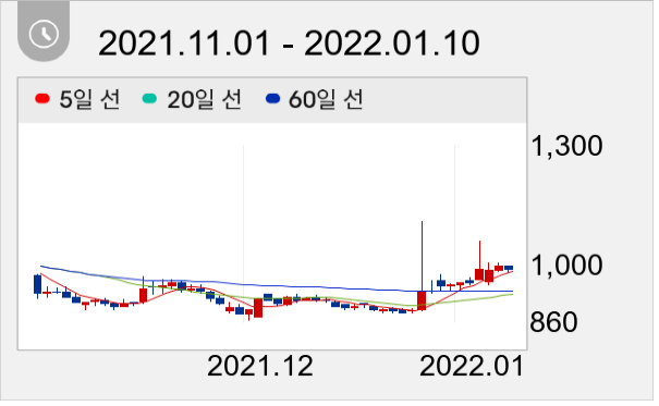 쌍용정보통신 일봉 주가차트