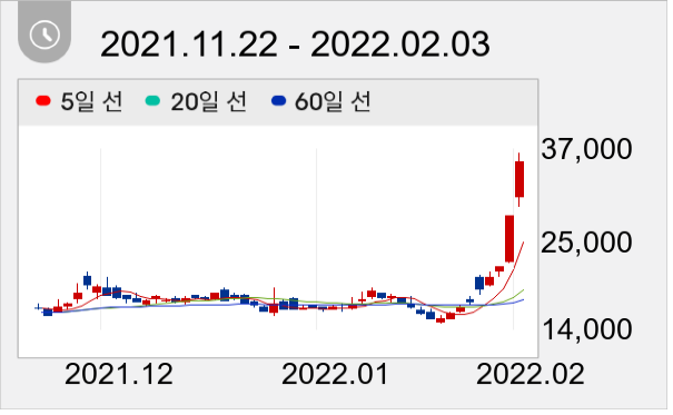 휴마시스 일봉 주가차트