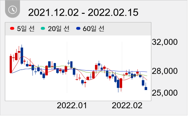 월덱스 일봉 주가차트