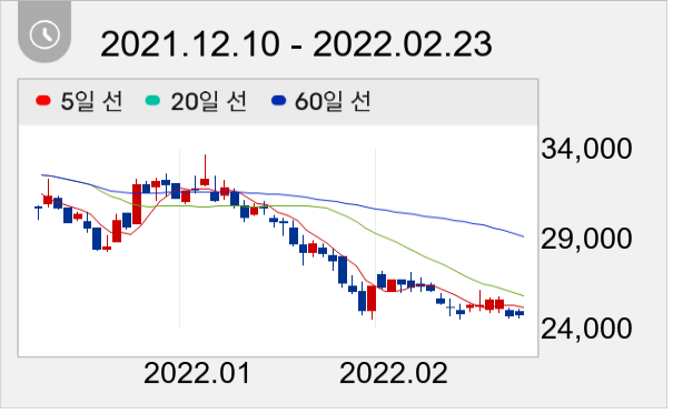 에스엘 일봉 주가차트