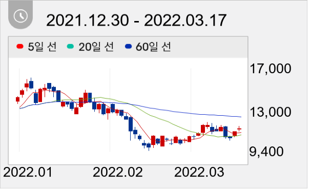NEW 일봉 주가차트