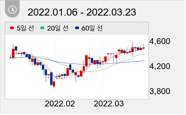 원익 일봉 주가차트