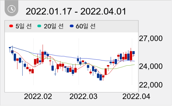 웹케시 일봉 주가차트