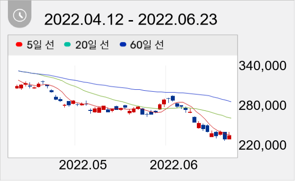 NAVER 일봉 주가차트