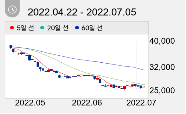 롯데정보통신 일봉 주가차트