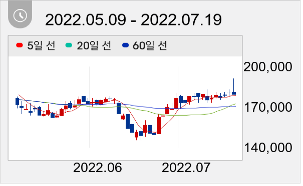 대웅제약 일봉 주가차트