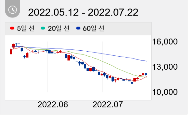 우리금융지주 일봉 주가차트