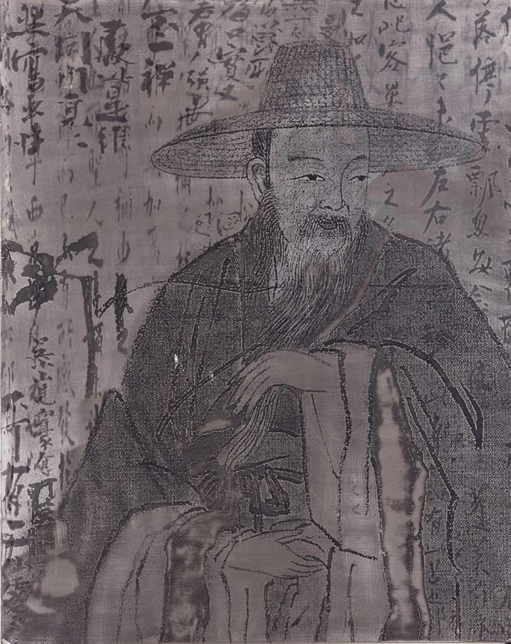 김홍식 '김정희', 60×48cm 스테인리스 스틸에 에칭, 2009 / 사진=김달진미술자료박물관