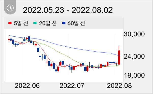 원티드랩 일봉 주가차트