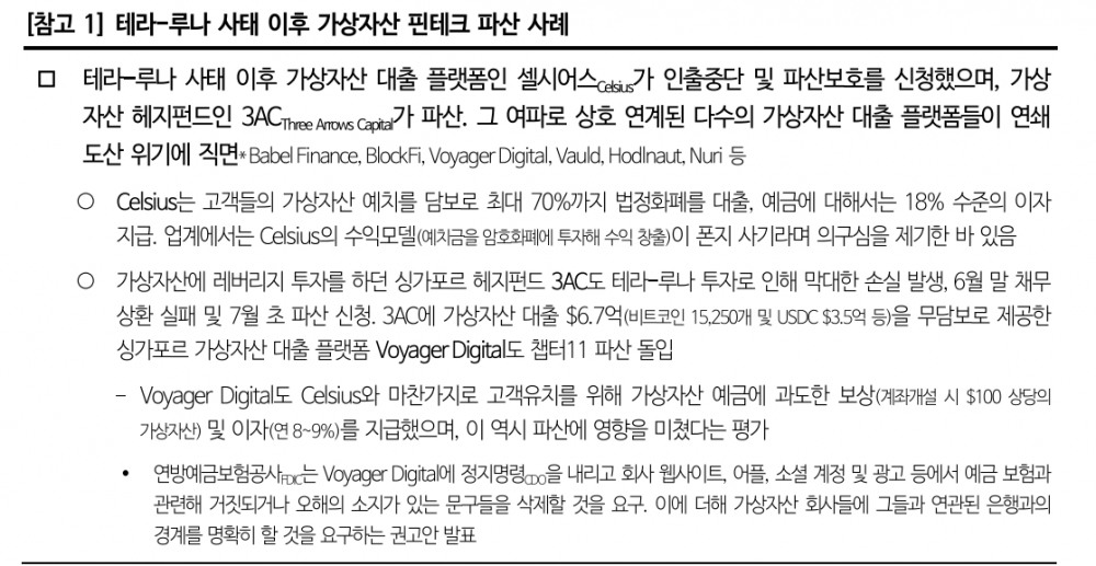 크립토 윈터 속 글로벌 은행 가상자산 대응 주목 - 국금센터