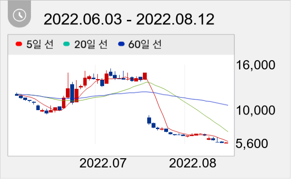 라온피플 일봉 주가차트