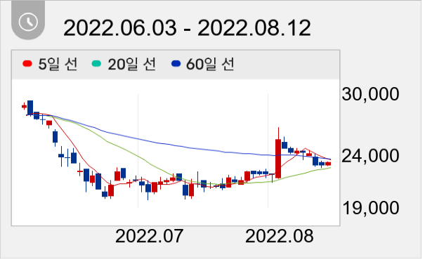 원티드랩 일봉 주가차트