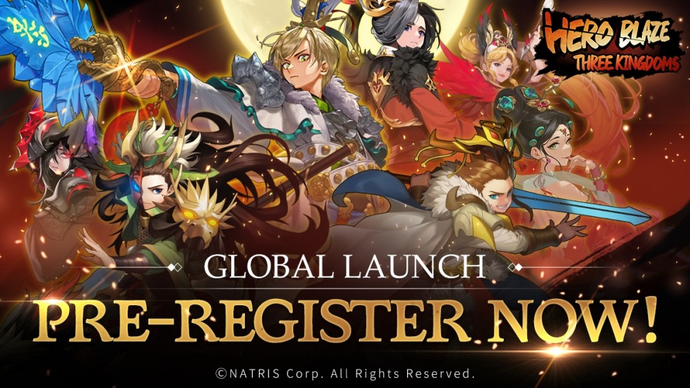 나트리스, ‘Hero Blaze: Three Kingdoms’ 글로벌 전 지역 대상 사전예약 진행