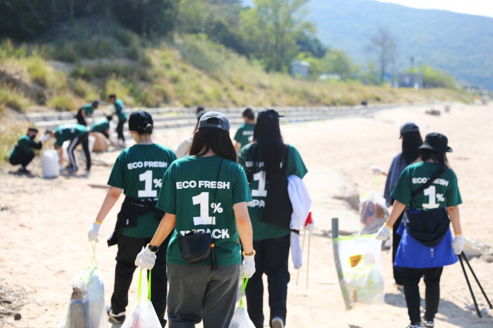 에코후레쉬, 하나개해변 반려해변 정화활동 진행