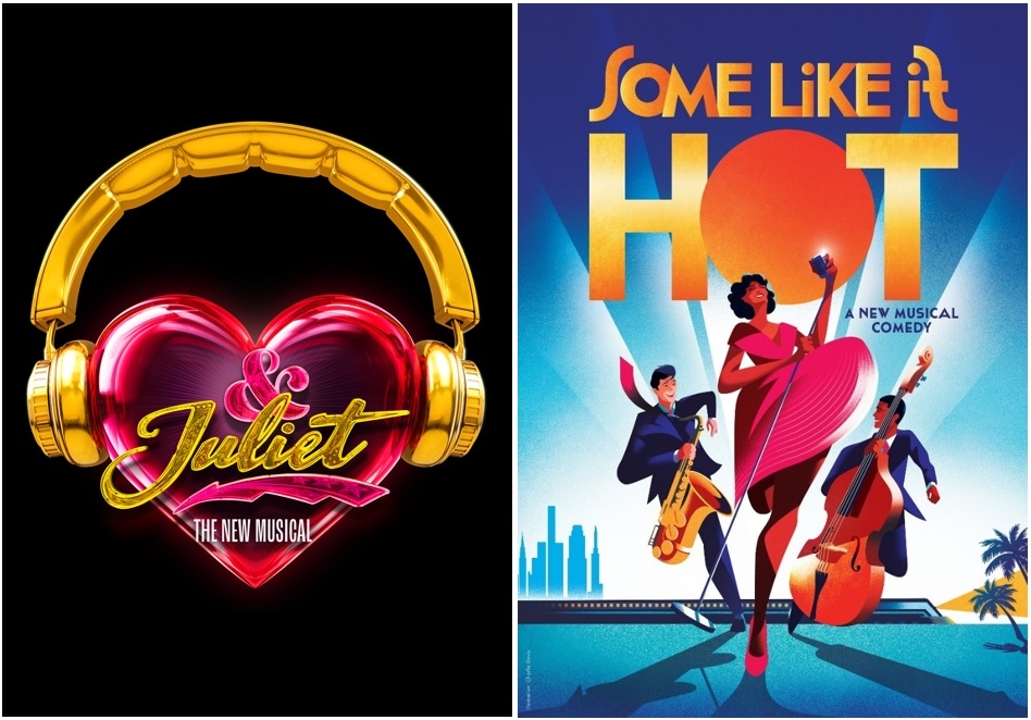브로드웨이 뮤지컬 〈앤줄리엣〉과 〈뜨거운 것이 좋아〉 포스터 = 제공: ㈜라이브러리컴퍼니
