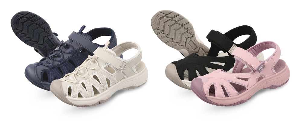 ▲ 레드페이스 여성 샌들 2종(좌: 베일리2 우먼 샌들, 우: 메이2 우먼 샌들)