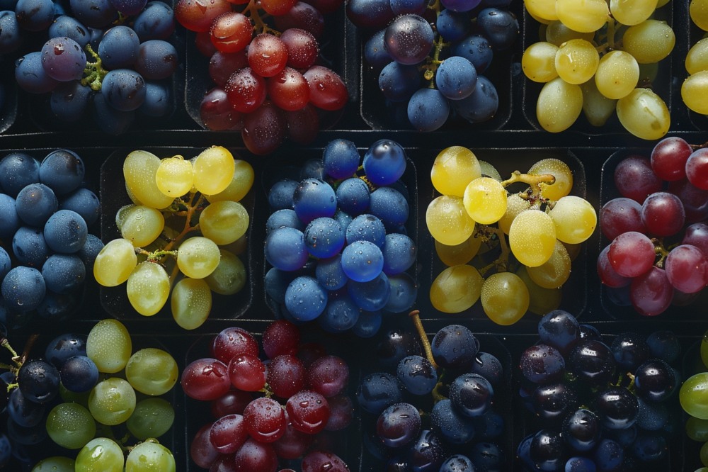 포도는 그 많은 효능만큼 종류가 다양하다. 여름 동안 여러 가지 포도를 즐겨보는 건 어떨까. / 이미지 생성 : 미드저니 (by rido)