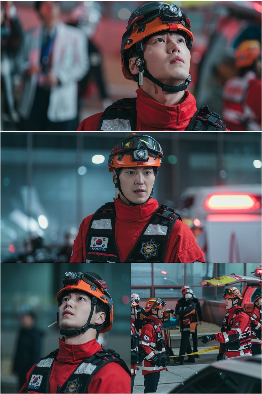 ‘DNA 러버’ 이태환, 긴장감 MAX 긴급 출동 구조 현장 포착…‘절실한 눈빛+몸 사리지 않는 돌진+강렬한 카리스마’