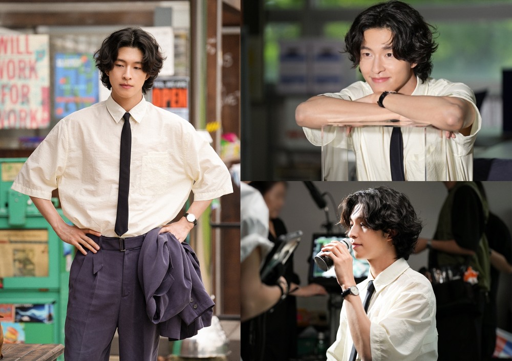 홍경, 광고 촬영 비하인드 사진 공개…부드럽고 진한 매력 발산