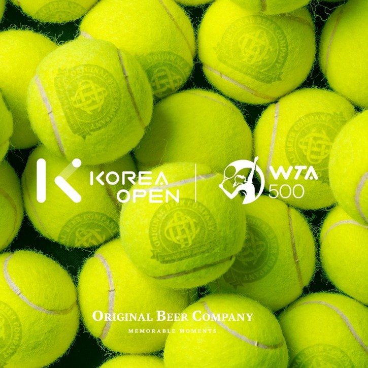오리지널비어컴퍼니, 국내 유일 국제 여자테니스 대회 WTA500 코리아오픈 후원