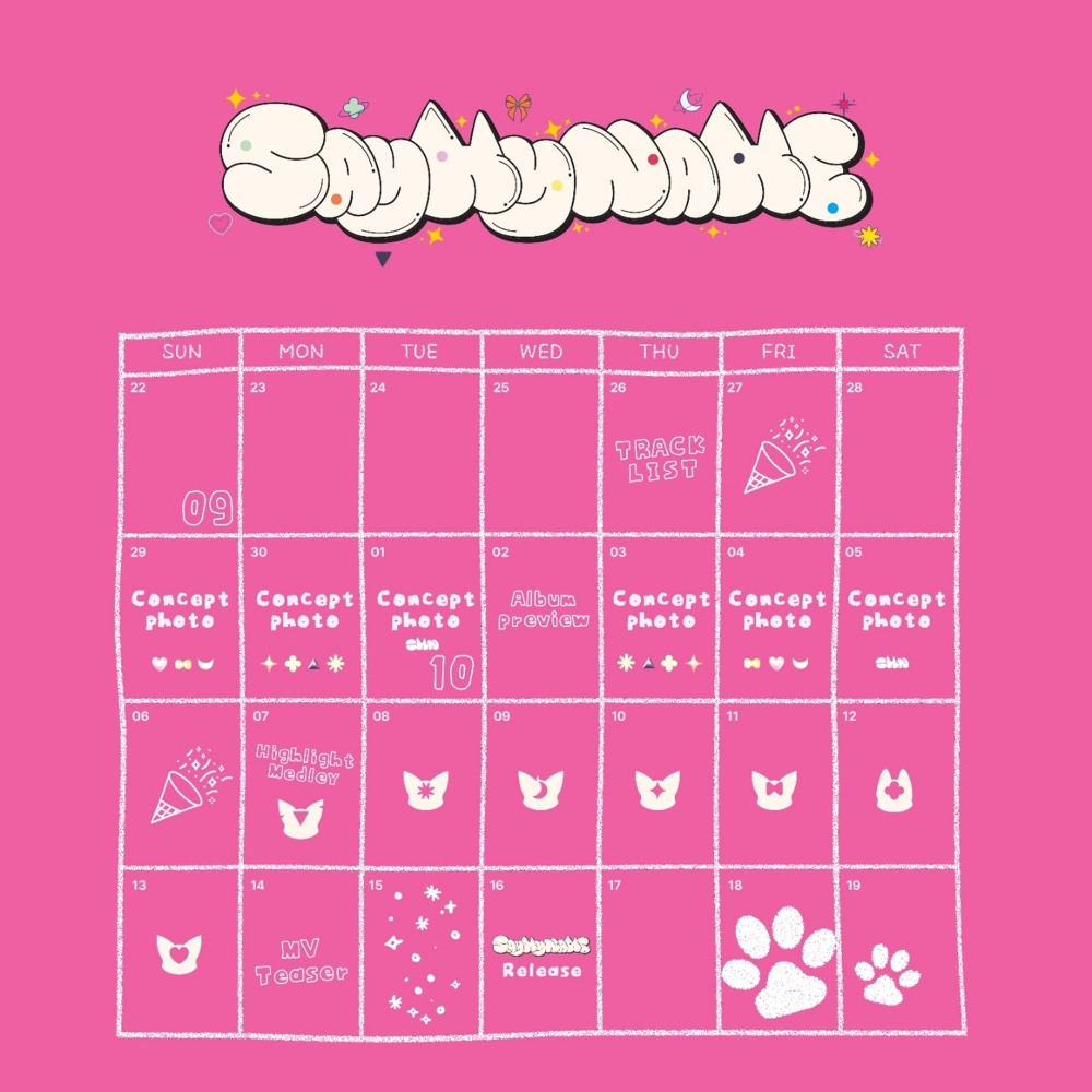 세이마이네임, 내달 16일 데뷔…앨범 스케줄러 공개