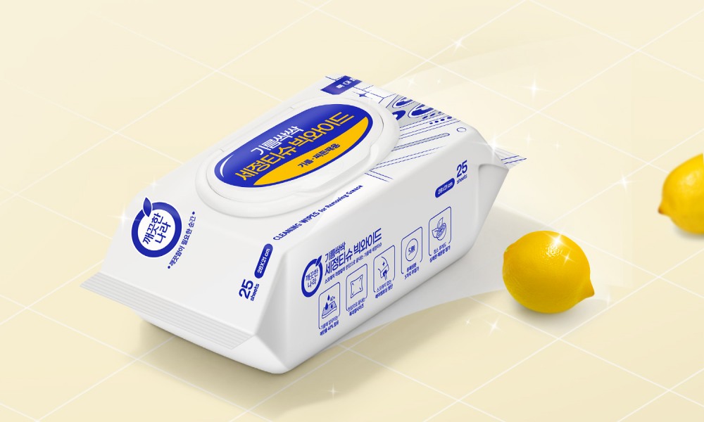 ‘깨끗한나라 기름싹싹 세정티슈 빅와이드’ (사진 제공=깨끗한나라)